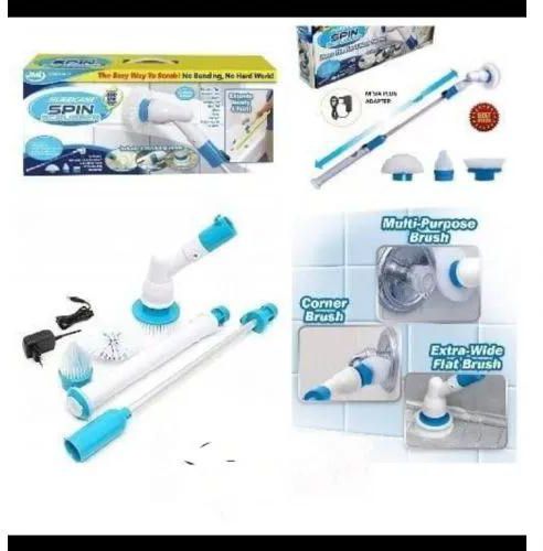 Generic 3 Heads Electric Spin Tiles Floor Scrubber Cleaning Brush