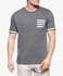 Grey Printed Pocket T-Shirt