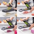 Generic Amaze Cutter Multifunction 14 In 1 Fruit Vegetable Tools Manual Mandoline Slicer Mini Chopper Kitchen Slicer Vegetable Cutter (Green/Gray)