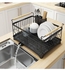 Stainless steel paint sink drain kitchen plate bowl chopsticks storage dish rack