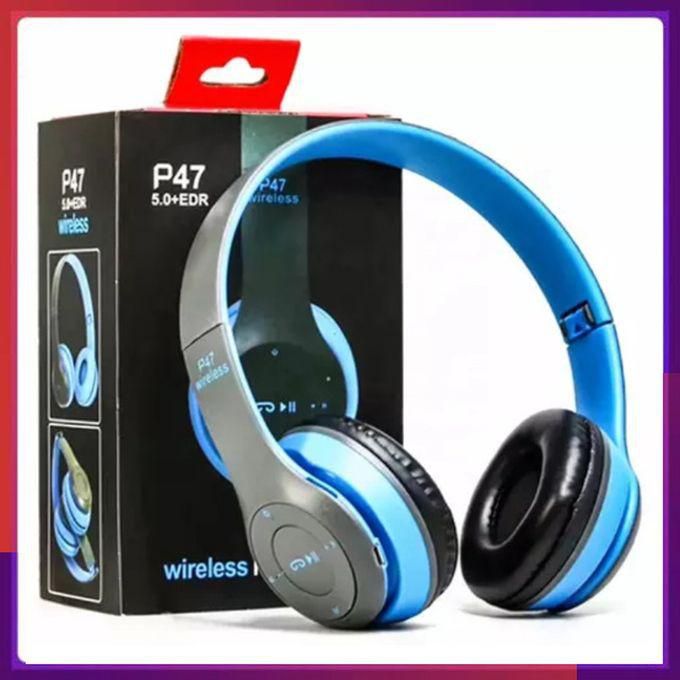 P47 Bluetooth 4.2 Headphone Wireless Earphone - Blue