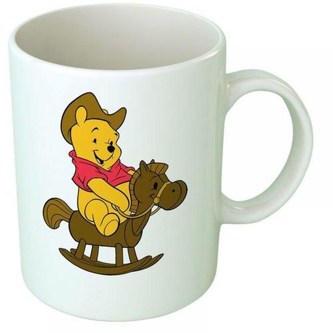 Winnie The Pooh On Horse Ceramic Mug - Multicolor