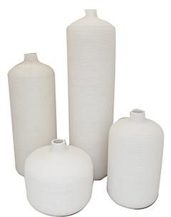 Large White Vase Set