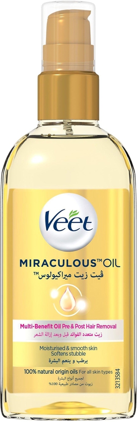 Veet, Miraculous Oil, Pre & Post Hair Removal - 100 Ml
