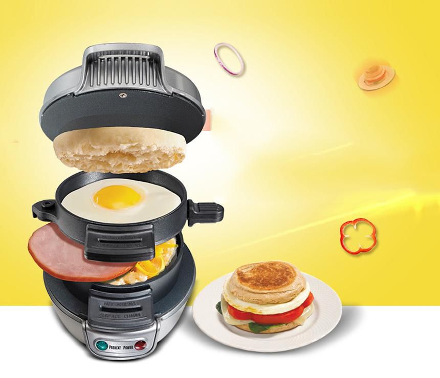 Gdeal Auto Hamburger Machine Bread Maker Breakfast Meal Barbecue Stove