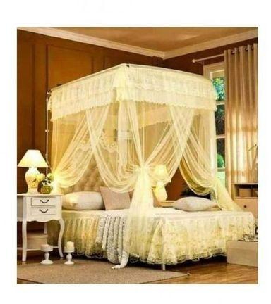 Generic Mosquito Net With 2 Stands - 5x6- Cream