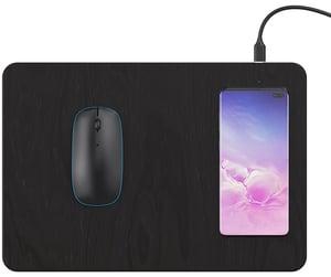 Glassology Mouse Pad With Wireless Charger Black