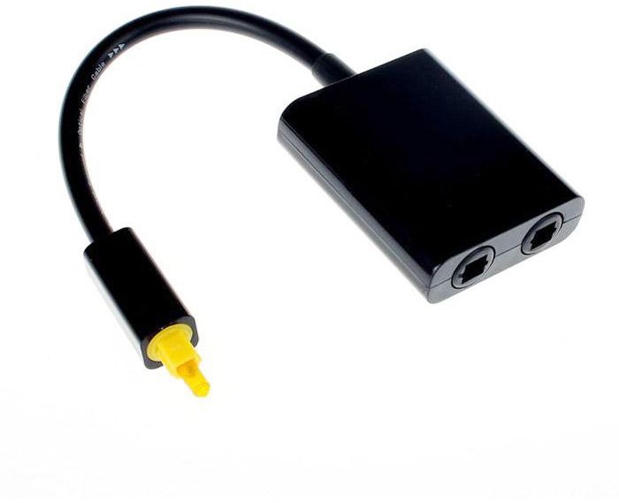 24K Gold Plated Toslink Optical Fiber 1 to 2 Audio Splitter Adapter for CD/DVD Player PS3 XBox 360