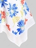 Plus Size Flutter Sleeves Flower Printed Bowknot Handkerchief Blouse - M | Us 10