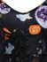Plus Size Halloween Pumpkin Bat Dress and Lace Sheer Cardigan Set - L