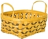Domus Oval Willow Basket - 25cm x 18cm x 11cm - Small - Lemon & Brown
