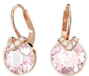 Swarovski Round Bella V Drop Earrings 5662114 Pink