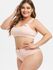Plus Size Ring Belted Textured Ribbed Bikini Swimsuit - 1x