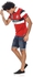 Santa Monica M707684C Gladstone Polo Shirt for Men - XL, Haute Red