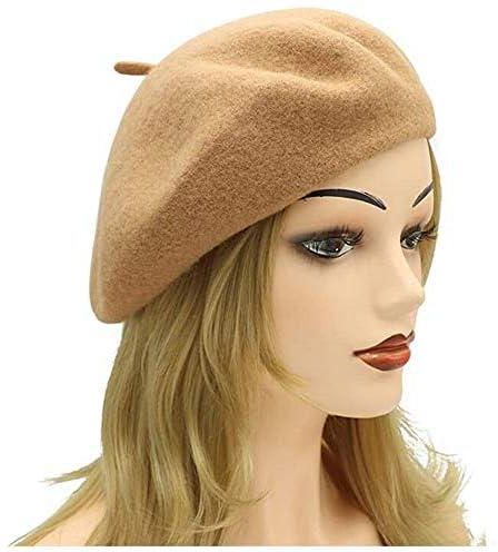 قبعة فرنسية، قبعة صغيرة حريمي وتصلح أيضًا للجنسين، قبعة صوف دافئة للخريف والشتاء للبنات