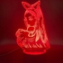 مصابيح ليلية - مصباح طاولة ليلي ثلاثي الابعاد للمغني المشاهير اريانا غراندي بوستر هدية لمحبي القطط والفتاة لغرفة النوم باضاءة LED ليلية ثلاثية الابعاد