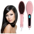 Professional Hair Straightener Comb Brush LCD Display Electric Heating Irons-Pink pink one size