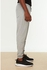 Trendyol Men's Gray Male Regular Fit Rubber Basic Sweatpants, L