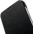 غطاء رفيع وجلدي ‫(فوليو) مع واقي شاشة لهواتف سامسونج غالاكسي اس5 G900- اسود