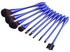 Generic 10pcs Portable Cosmetic Makeup Tool Powder Foundation Brush Set (Blue)