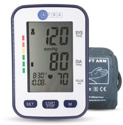 AFRA Japan Digital Blood Pressure Monitor, AF-201BPMA, White, Arm Type, Large, 2 Year Warranty