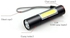 500 Lumen Mini Waterproof Rechargeable LED Flashlight Torch 3 Modes With SOS & Cob Light