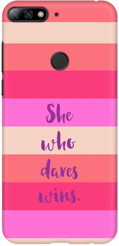 Stylizedd Huawei Y7 Prime ‫(2018) Slim Snap Basic Case Cover Matte Finish - She who dares wins