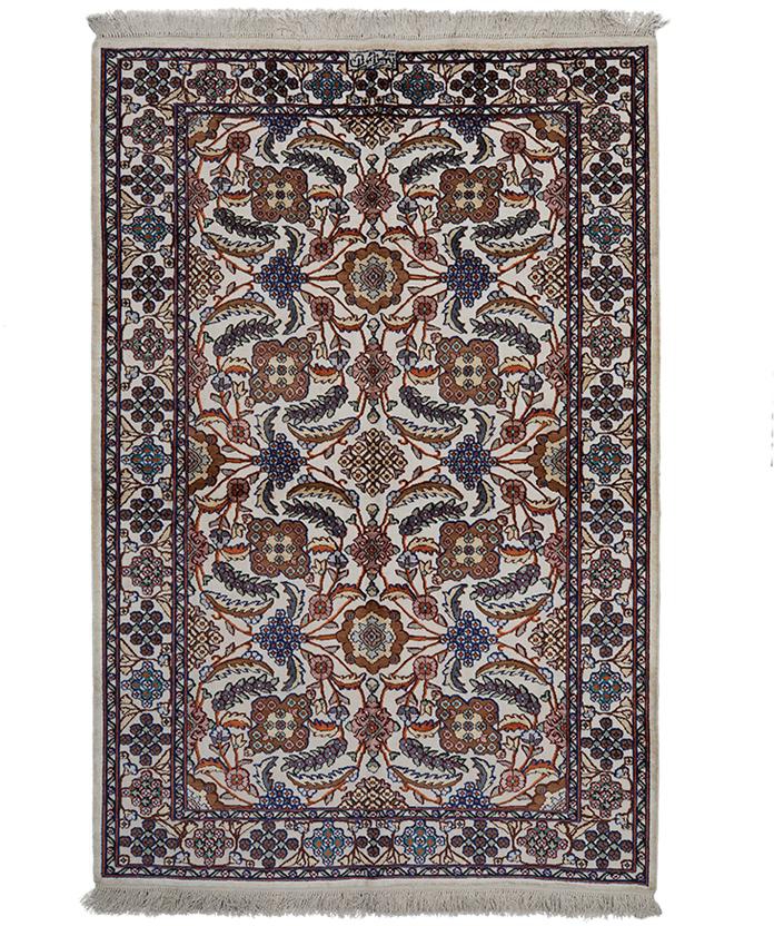 Handmade Tabriz Pattern Silk Carpet, 173 x 123 cm