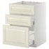 METOD / MAXIMERA Base cab f sink+3 fronts/2 drawers, white/Ringhult white, 60x60 cm - IKEA