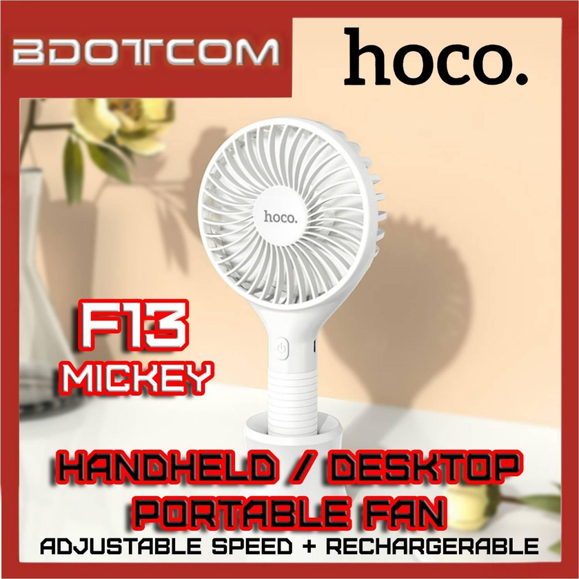 Hoco F13 Mickey Adjustable Speed Desktop / Handheld Fan for Indoor / Outdoor