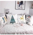 Set Of 4 Cotton Linen Cushion Cover linen Christmas D 18x18inch