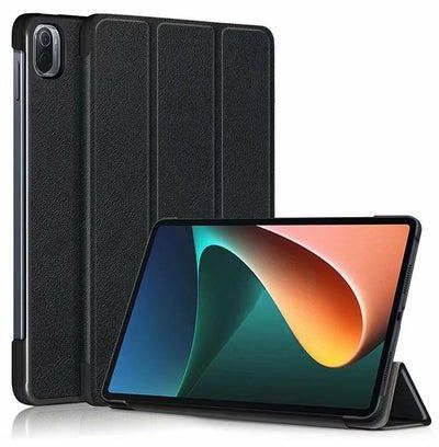 Case For Xiaomi Pad 5 Pro, Premium PU Leather Case Flip Tablet Smart Magnetic Leather Case Bracket Case (Black)