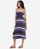 Ravin Striped Dress - Navy Blue