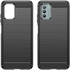 جراب هاتف Nokia G22 مصنوع من ألياف الكربون المصقول - مضاد للانزلاق وممتص الصدمات - أسود