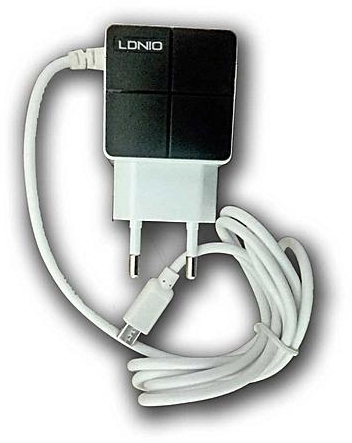 LDNIO 2.1A- mobile charger for LDNIO - Black White × 3 × 1I Phone Cable