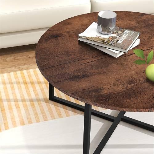 Coffee Table, 75 cm, Black/Wood - AFC70A