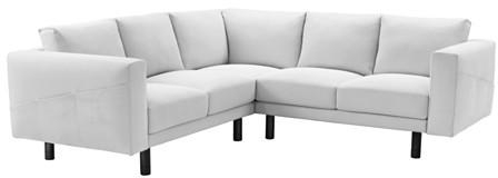 NORSBORGCorner sofa 2+2, Finnsta white, grey