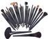 32pcs Professional Cosmetic Makeup Horsehair Brushes Set Make up Tools Eyebrow Pencil Packing Bag