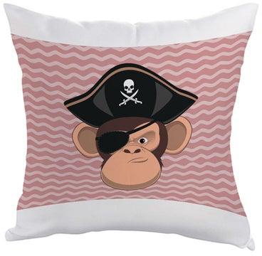 Monkey Pirate Printed Cushion Cover Multicolour 40 x 40cm