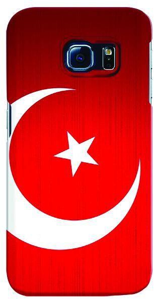 حافظة فاخرة رقيقة سهلة التركيب بتصميم لامع لهواتف سامسونج جالكسي اس 6 ايدج من ستايليزد - علم تركيا