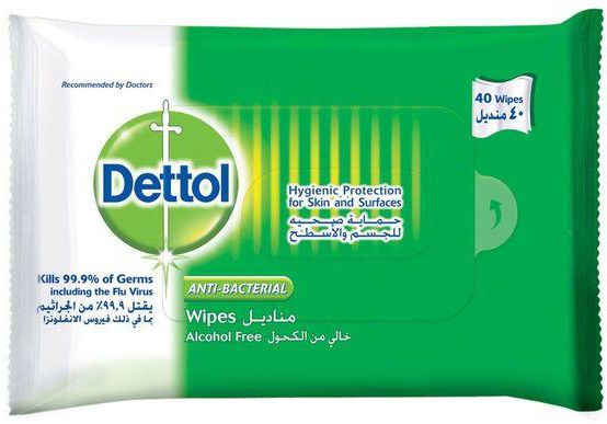 Dettol Anti-Bacterial Multi-Use Wipes Original 40S