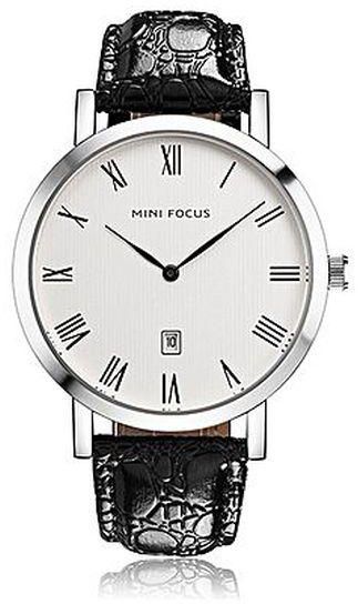 Mini Focus Minifocus watch MF0108G Leather Watch - For Men - Black/Silver