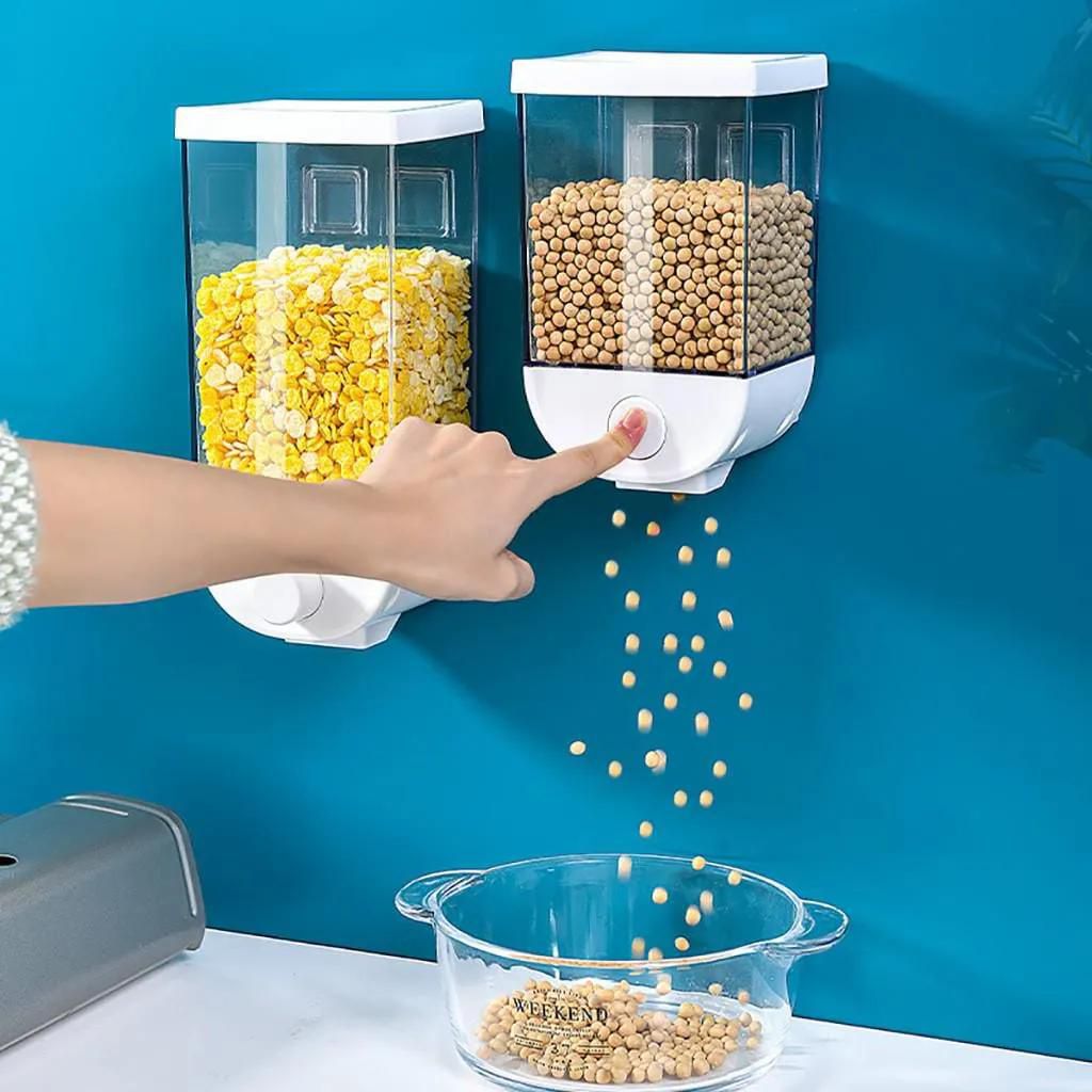 Single adhesive kitchen cereals dispenser.capacity 1.5 kg