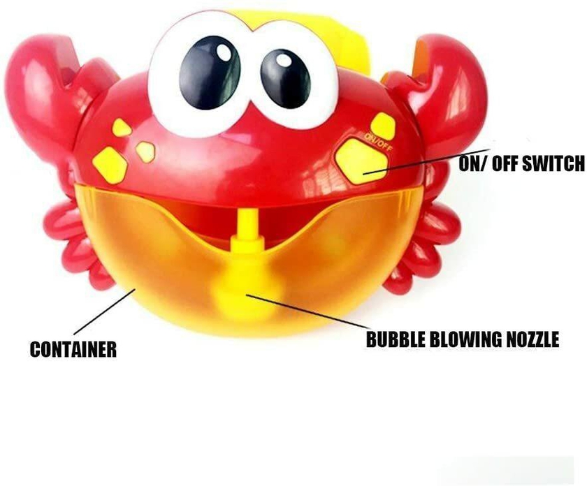 Generic Baby Bath Toy Bubble Machine Big Crab Automatic Bubble Maker Blower Music Toys For Kids