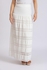 Esla Mesh Off White Floral Long Zipper Skirt