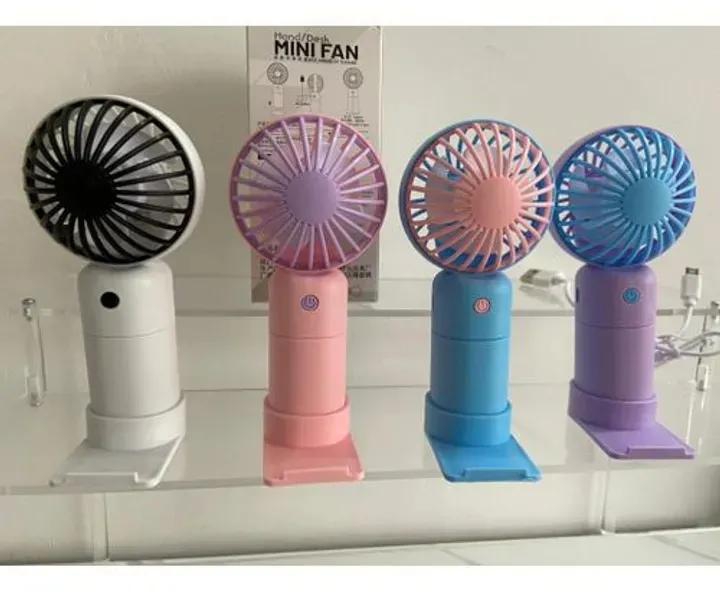 Portable Rechargeable Hand Mini Fan Cooling Air ,very convenient to use. Suitable for home, office room and other outdoor areas. Compact and lightweight, Black seen