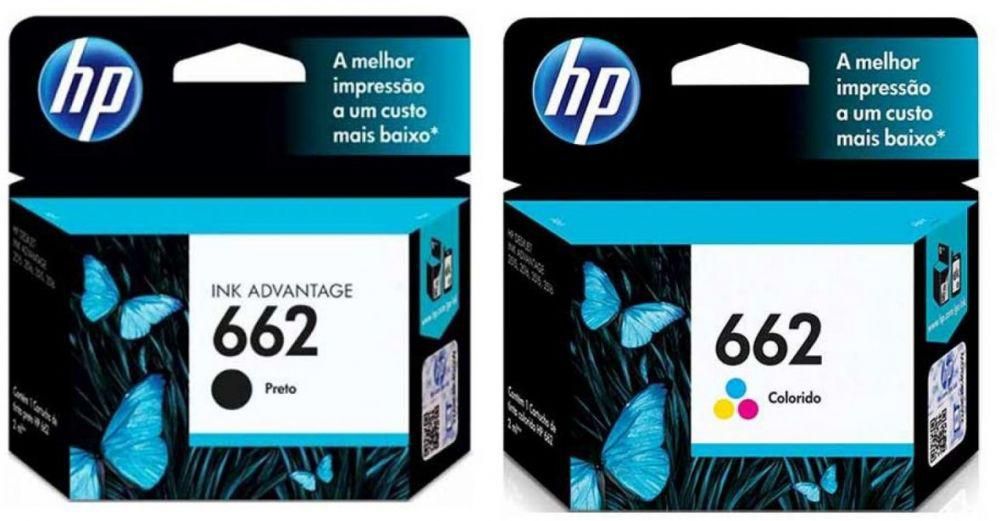 HP 662 Black and Tri-color Ink Cartridges Set - CZ103A & CZ104A
