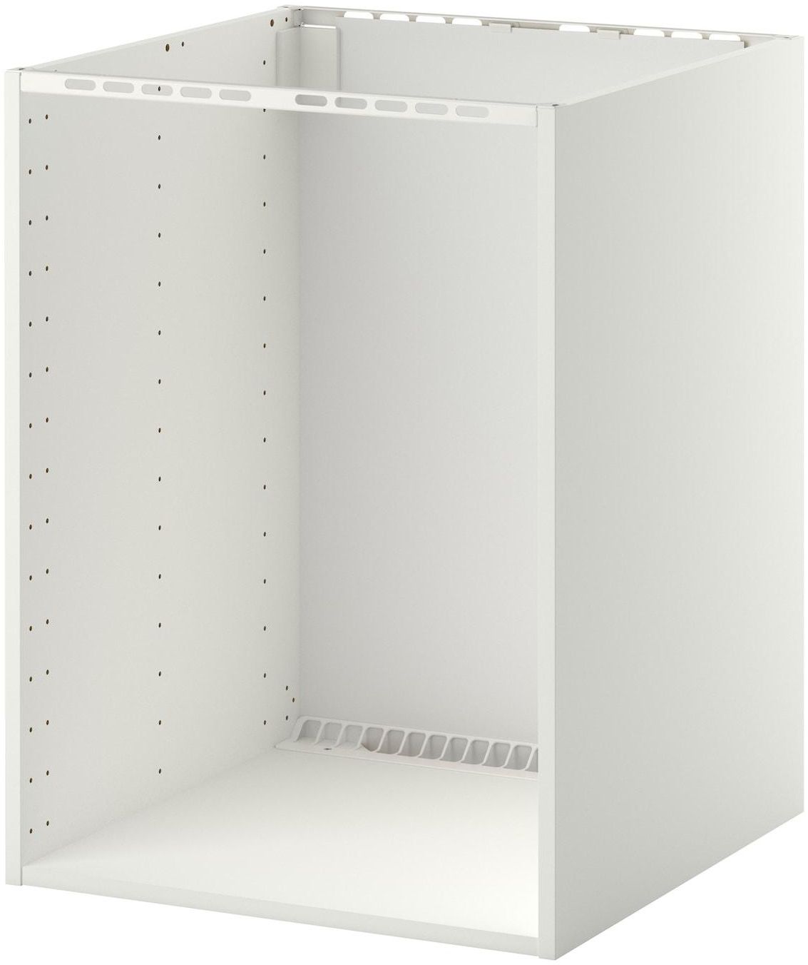 METOD وحدة تخزين ارضية لفرن/حوض مدمج - أبيض ‎60x60x80 سم‏