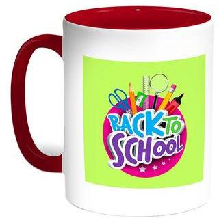 Back To School Printed Coffee Mug Red/White 11ounce