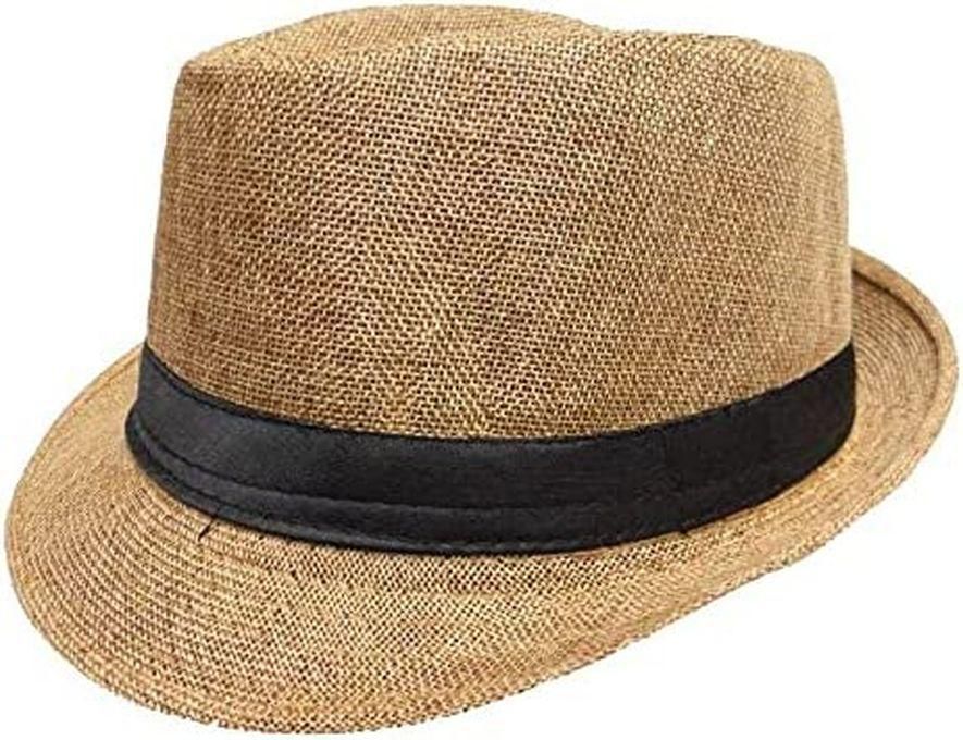 Beige Round Hat For Men